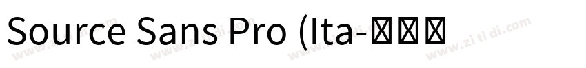 Source Sans Pro (Ita字体转换 Source Sans Pro (Ita字体转换